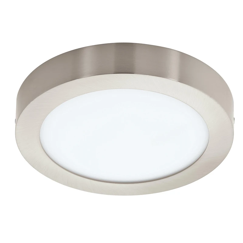 Eglo Connect.z Smart Home LED Ceiling Light Fueva-Z, Ø 8.3 inches, Zigbee Bathroom Lighting, app and Voice Control, White tunable Lights (Warm - Cool White), Nickel-matt, IP44