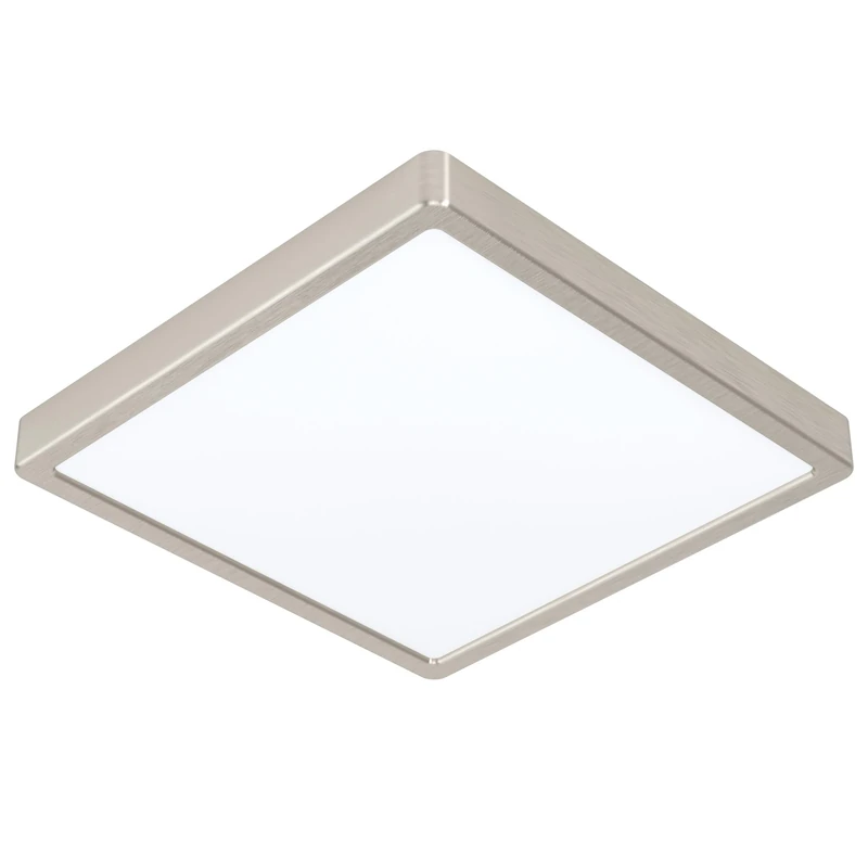 Eglo Connect.z Smart Home LED Ceiling Light Panel Fueva-Z, 11 inches, Zigbee Bathroom Lighting, app and Voice Control, White tunable Lights (Warm - Cool White), Nickel-matt, IP44