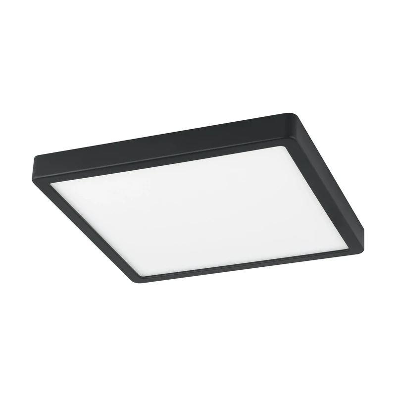 Eglo Connect.z Smart Home LED Ceiling Light Panel Fueva-Z, 11 inches, Zigbee Bathroom Lighting, app and Voice Control, White tunable Lights (Warm - Cool White), Black, IP44