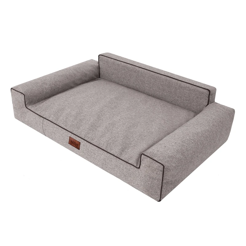 HOBBYGARDEN Dog Bed Cushion Pet Bed Dog Sofa Dog Couch Lounger Sofa Dog Basket Pet Bed Soft Cappuccino 116 x 78 cm
