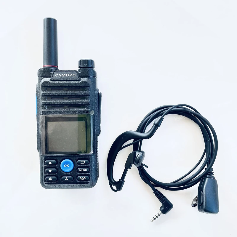 6800mAH 4G GPS Transceiver Zello Walkie Talkie Wireless WiFi Bluetooth Real PTT Poc Radio Waterproof Two Way Radio Long Range Android Walkie Talkie for Adults Kids (add earpiece)