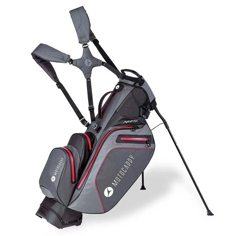 Motocaddy 2022 Hydroflex Stand Bag - Charcoal/Red - One Size - Image 1