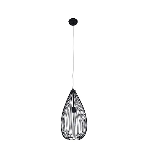 Premier Housewares Teardrop Black Pendant Light Contemporary Style Ceiling Light For Living Room Dining Room Bedroom And Hallway Black Finish Sleek Design 32 x 177 x 32