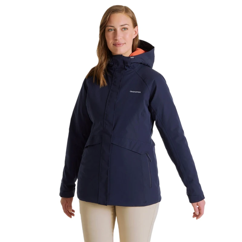 Craghoppers Women's Caldbeck Thermic Waterproof Jacket, Navy Blue, 8