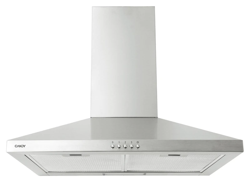 Candy CCE116/G 3 Speed 60cm Triangle Cooker Hood, LED Lighting, Washable filters, Stainless Steel