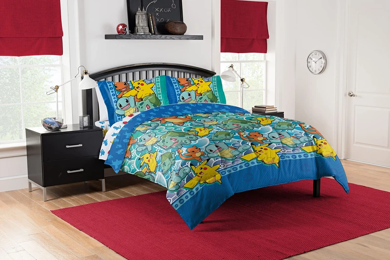 Northwest Bed in a Bag Set, Polyester, Pokemon First Starters, Full