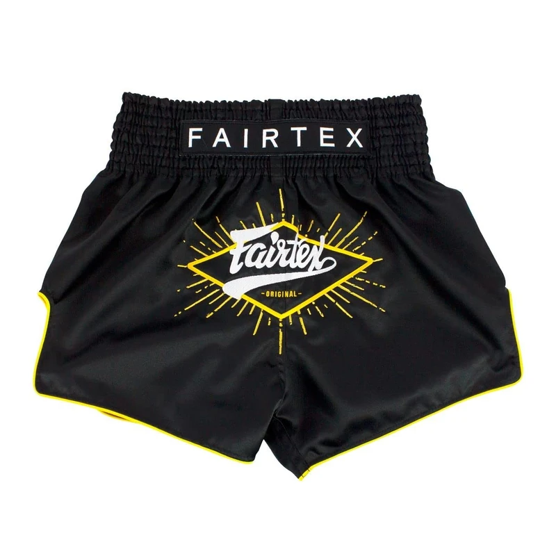 Fairtex Slim Cut Muay Thai Boxing Shorts - BS1903 (Black Focus, Medium)