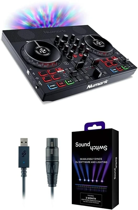 Numark Party Mix Live DJ Controller and DMX Interface for Live Music, DJ sets, Events, Music production