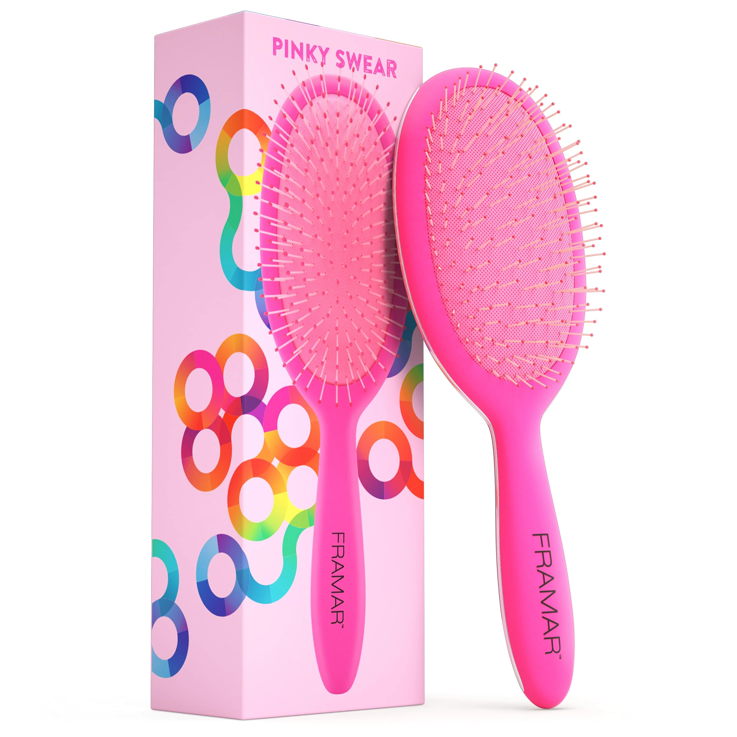 FRAMAR Detangle Hair Brush Women – Wet Hair Brush Pink, Hairbrushes For Women, Hairbrush, Effective Detangling – Reduces Hair Breakage and Frizz - Pink