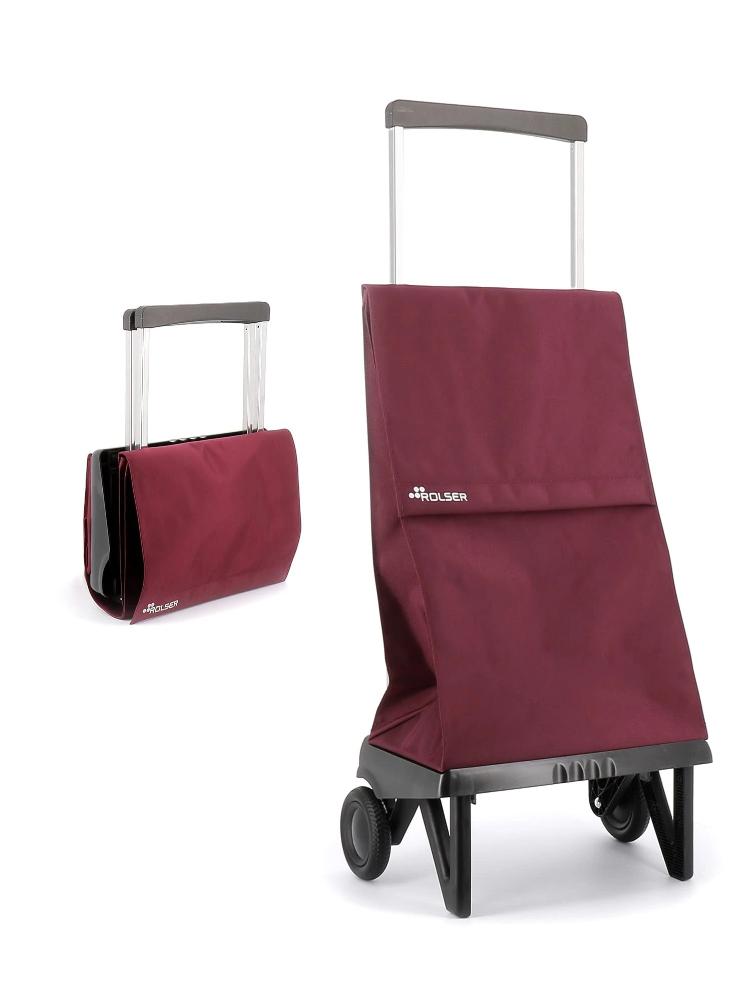Rolser Plegamatic MF 2 Wheel Foldable Shopping Trolley - Burdeos