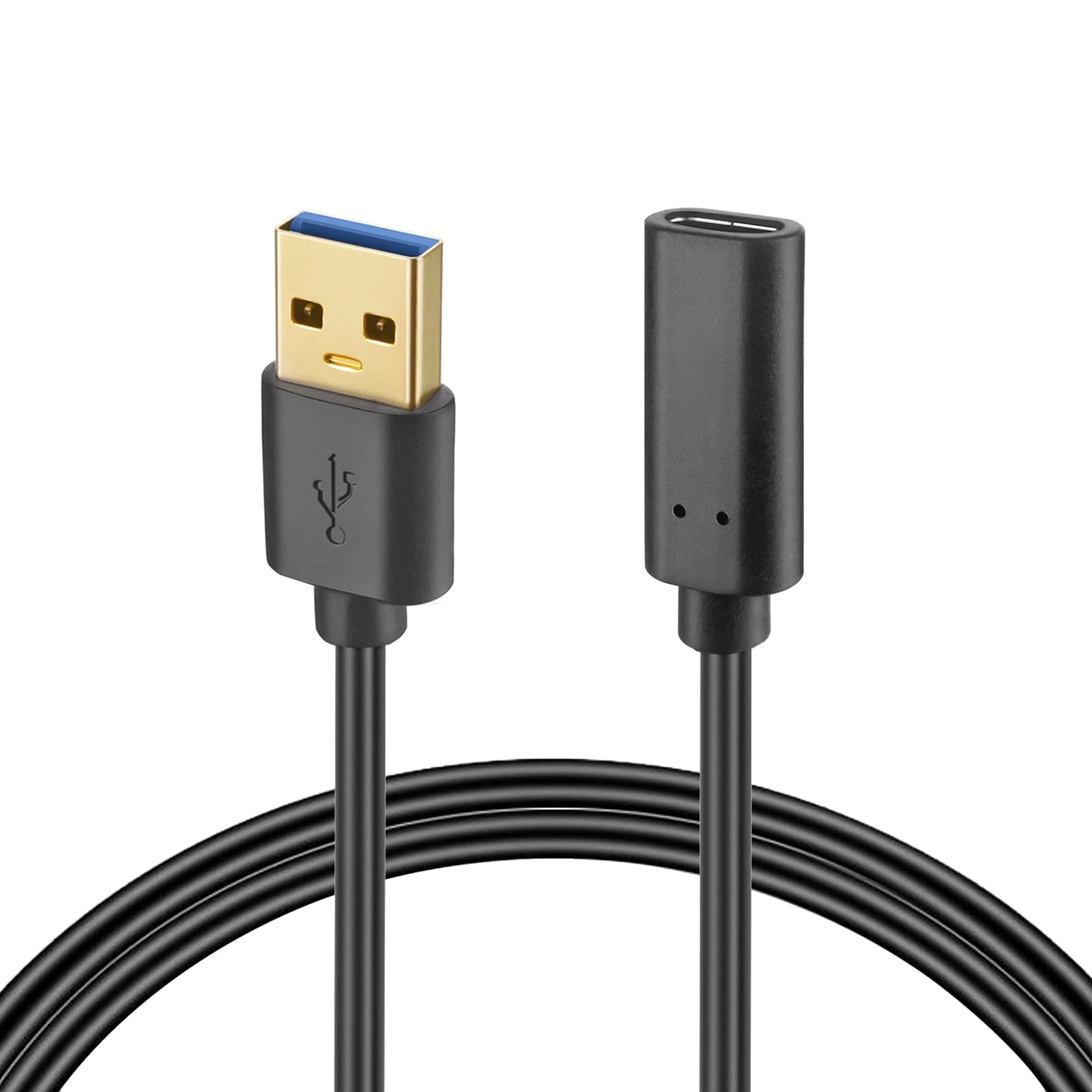 WILLIZTER Type C 3.1 Female to USB Male Cable 3ft 5Gbps USB 3.0 A Male to Type C Female Gold Plated Connector Converter Compatible with iPhone 11 12 Mini Pro Max XR iPad 8 Samsung Galaxy