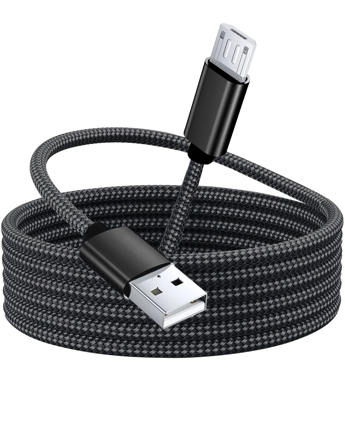 Long Micro USB Cable 3M, USB A to Micro USB Charger Cord, Nylon Braided Charging Cable Compatible with Samsung A10/A20/J7, Sony, LG, HTC, Motorola, PS4 Controller, Kindle, Power Bank