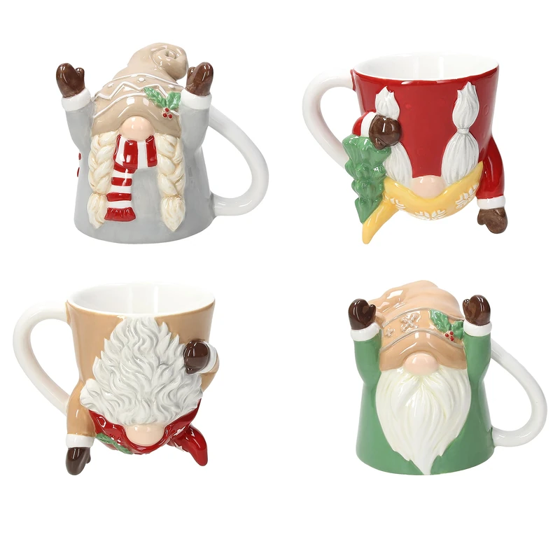 Tognana Up & Down Gnome Set 4 Mug - Image 1