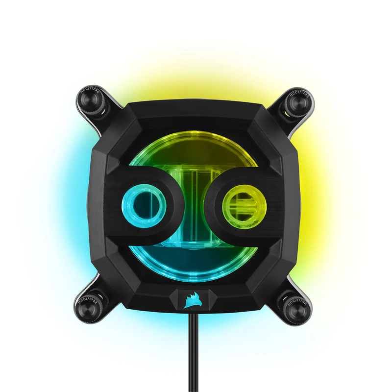 Corsair Hydro X Series XC7 RGB PRO CPU Water Block for Intel LGA 1700, 1200, 115X and AMD Socket AM4 (Copper Cold Plate, 110 MicroCooling Fins, 5V ARGB Motherboard Adapter Cable Included) Black, CX-9010015-WW