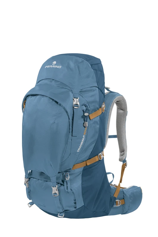 Ferrino Transalp 50 Litre Lady Backpack with Waterproof Raincover, Great for Scouts, Trekking and Hiking, blue, Taglia unica, Casual