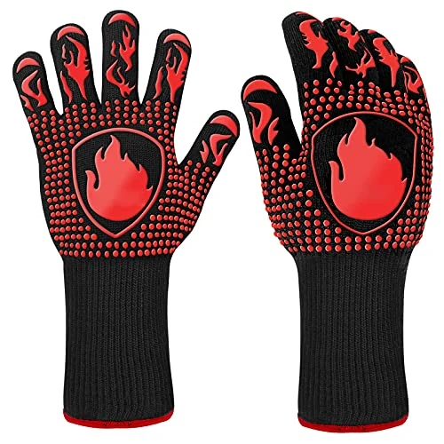 BBQ Gloves oven mitts (Red1)