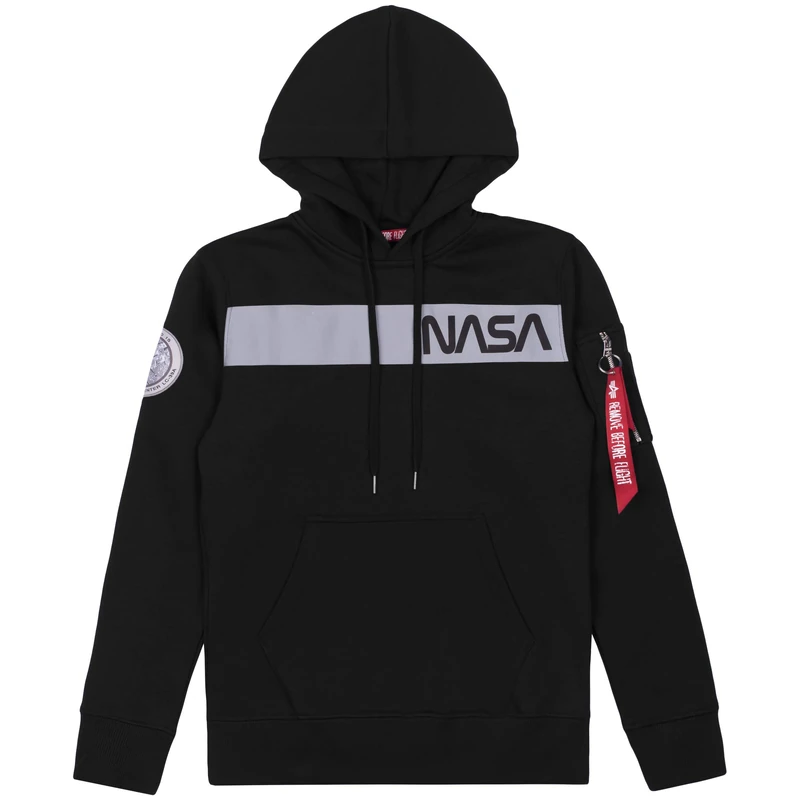 ALPHA INDUSTRIES Men's NASA RS Hoody, 03-Black, 4XL
