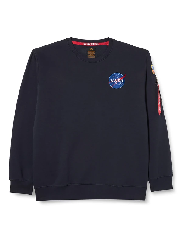 ALPHA INDUSTRIES Men's Space Shuttle Sweater Sweater, 07-rep.Blue,