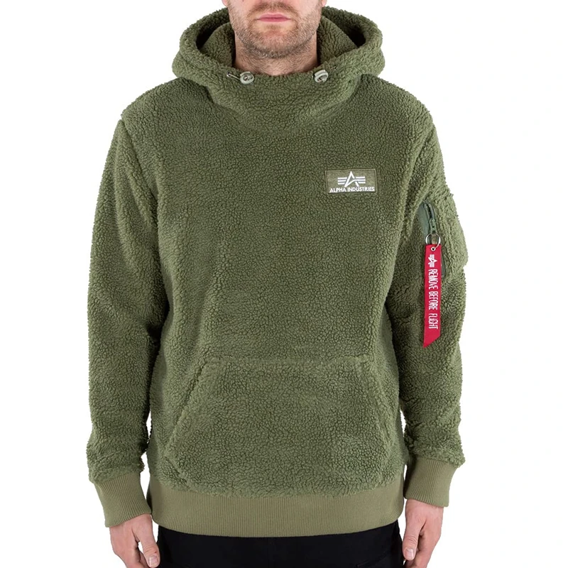 ALPHA INDUSTRIES Men's Teddy Hoody Sports Hoodie, sage-green, XS