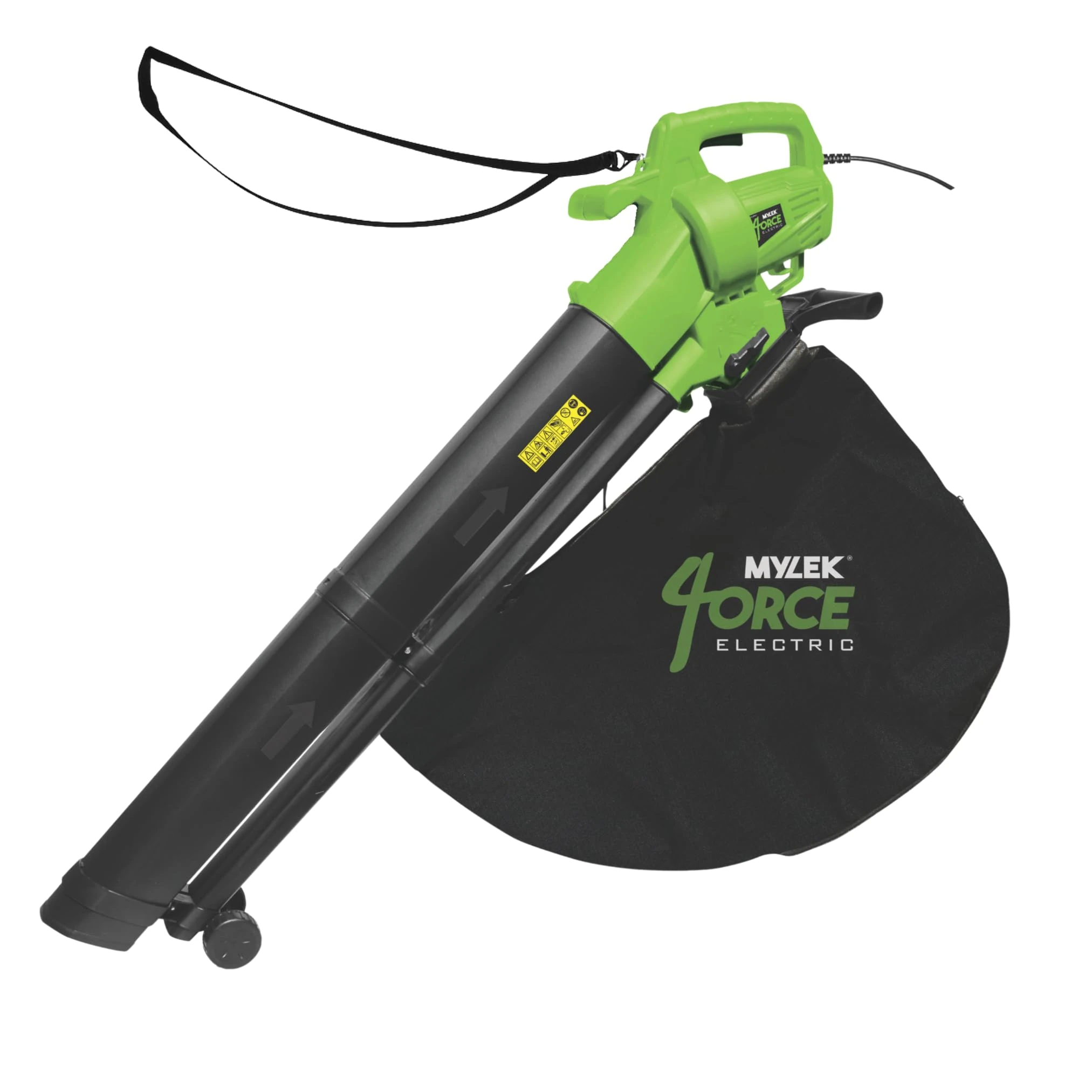 Mylek Garden Leaf Blower And Vacuum, 3000W, Shreds, Mulches, 10m Power Cable, UK Plug, 2 x 35L Large Collection Bags, 10:1 Mulching Shredding Ratio, Lightweight