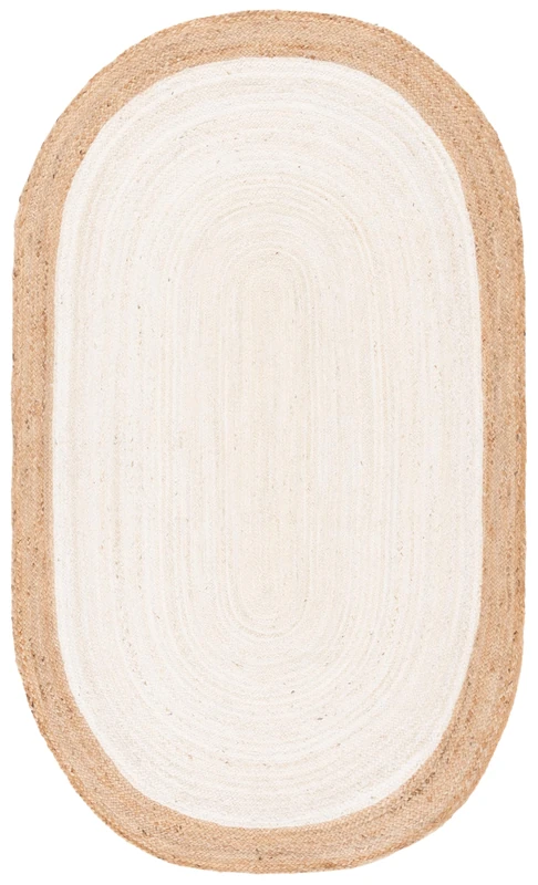 Safavieh Natural Fiber Rug for Living Room, Dining Room, Bedroom - Natural Fiber Collection, Short Pile, in Ivory and Natural, 122 X 183 cm