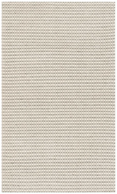 SAFAVIEH Natura Collection Geometric Rug for Living Room, Dining Room, Bedroom, Short Pile, Silver and Ivory, 24 x 36 Inches