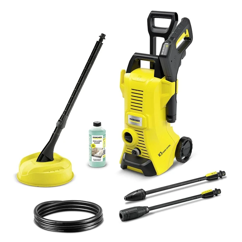 Kärcher K 3 Power Control Home Pressure Washer, Pressure: max. 120 bar, Flow rate: 380 l/h, Surface: 25 m²/h, Water Filter, Weight: 4.4 kg, High Pressure Gun, Rotabuse, Lance, Home Kit