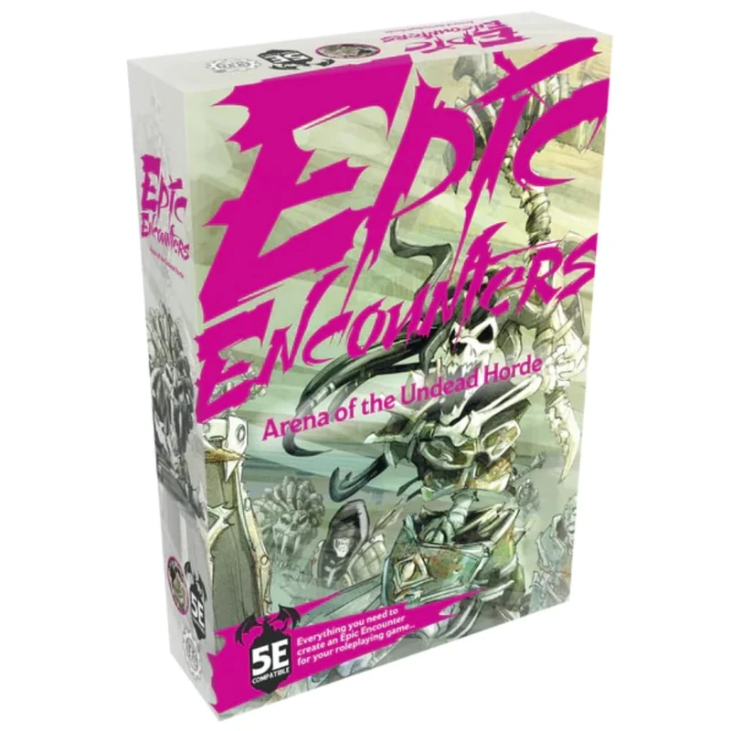 Epic Encounters: Arena Of The Undead Horde RPG Fantasy Roleplaying Tabletop Game with 20 Detailed Miniatures, Double-Sided Game Mat, & Game Master Adventure Book with Monster Stats, 5E Compatible