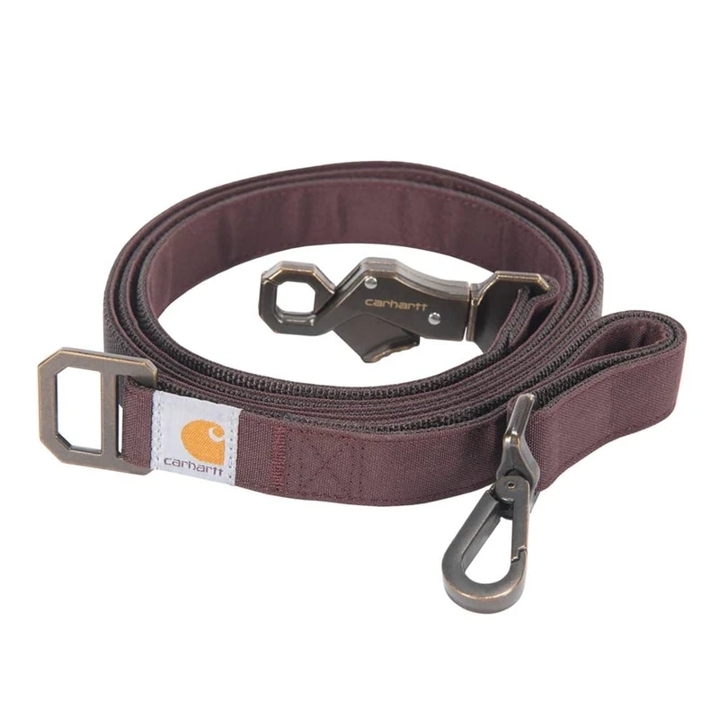 Carhartt Pet Durable Nylon Duck Leashes for Dogs, Reflective Stitching for Visibility, Deep Wine, Small