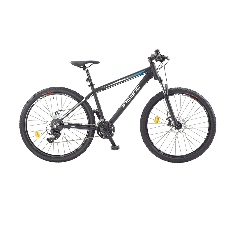 Insync Men's Zukan 27.5-Inch (650B) Front Suspension Alloy ATB 24 Speed Mountain Bike, 16-Inch Size, Black