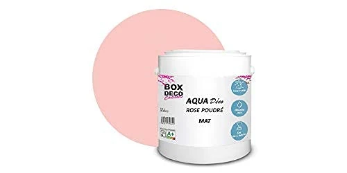 BOX DECO COULEURS Aqua Déco Acrylic Wall Paint Matt Look 2.5 L Powder Pink