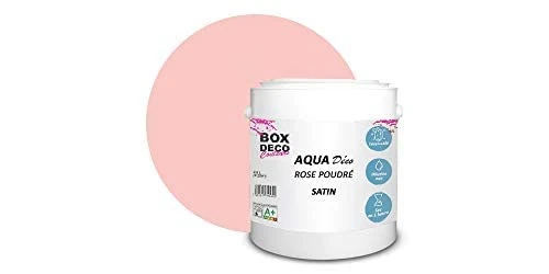 BOX DECO COULEURS Aqua Déco Satin Effect Acrylic Wall Paint 2.5 L / 25 m², Powder Pink