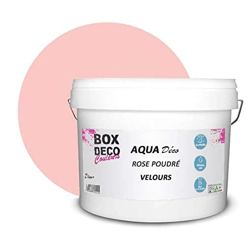 BOX DECO COULEURS Aqua Déco Acrylic Wall Paint Matt Look 10 L / 100 m² Powder Pink