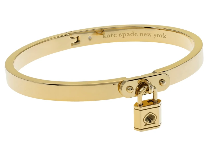 Kate Spade New York Lock and Spade charm bangle, Gold
