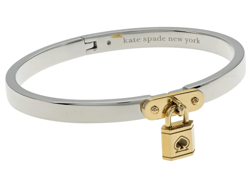 Kate Spade New York Lock and Spade charm bangle, Silver