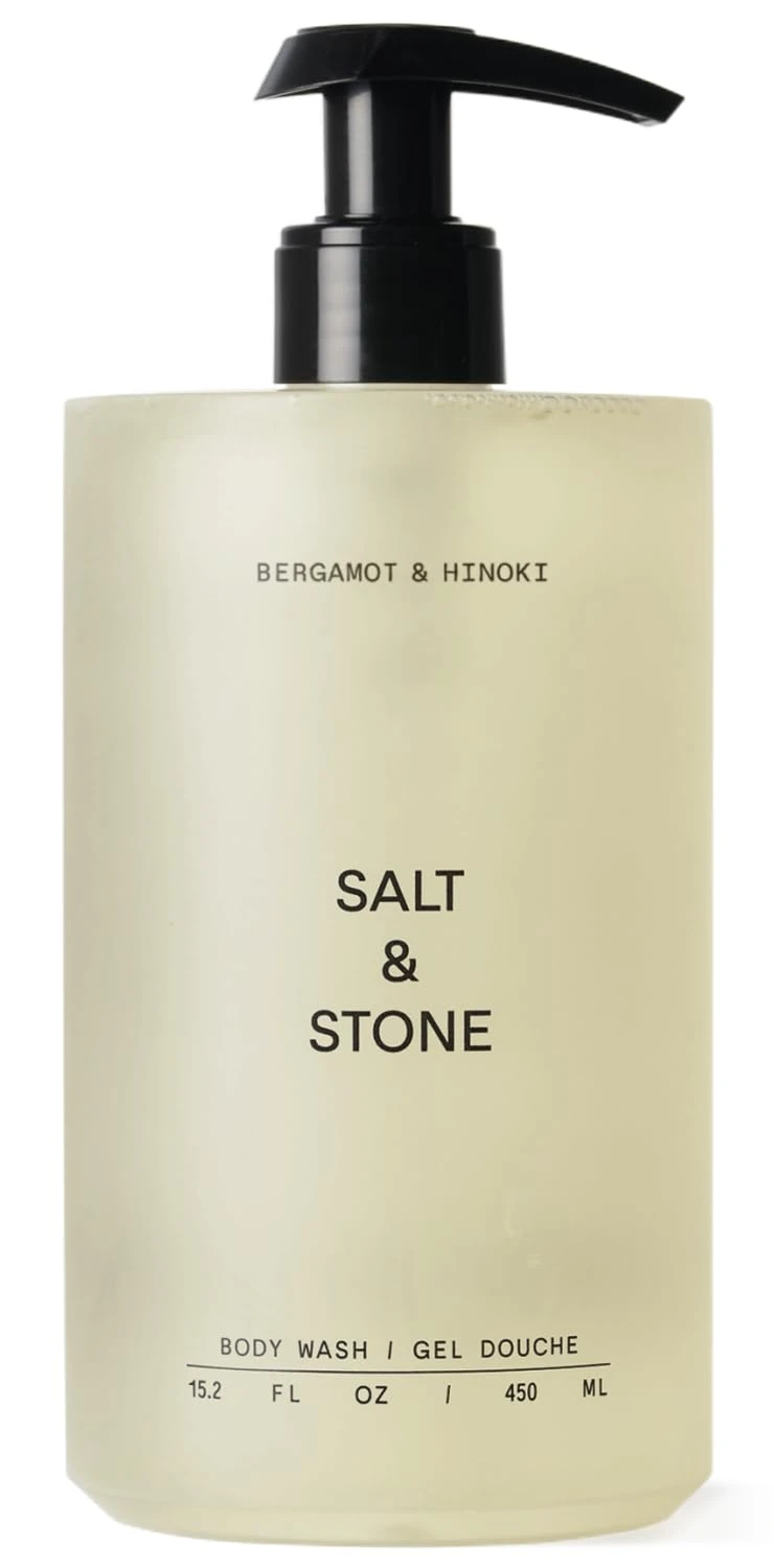 Salt & Stone Body Wash for Women & Men | Hydrating Gel Cleanser | Clean & Soften Skin | Made with Niacinamide & Hyaluronic Acid | Free From Parabens, Sulfates & Pthalates (15.2 fl oz)