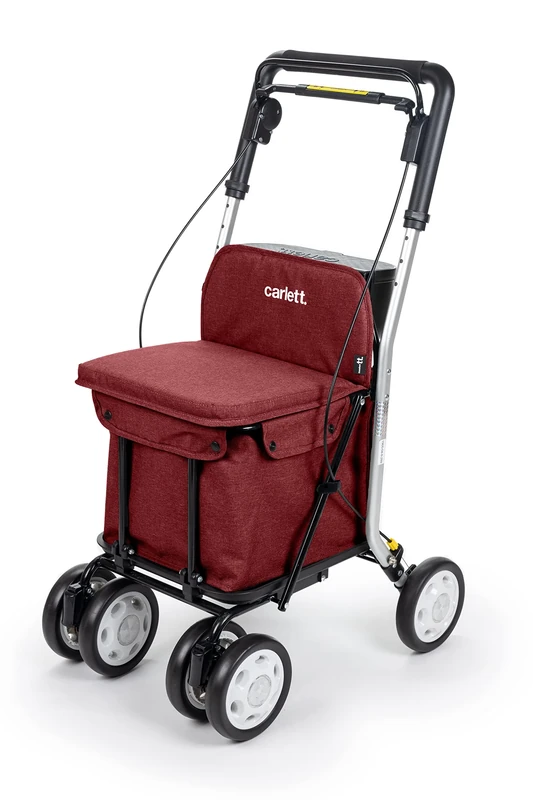 Carlett Shopping rollators, fabric, Red, 29L/15kg