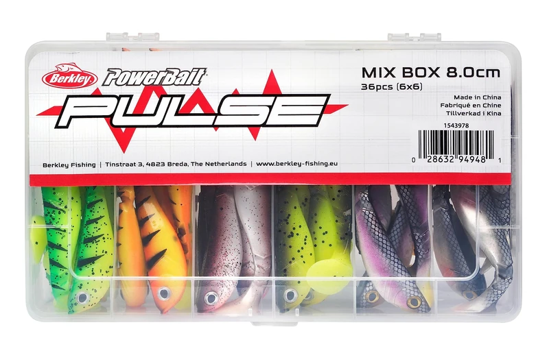 Berkley Pulse Shad soft rubber fishing lures kit - set of paddle tail soft baits for pike, perch fishing, lures for zander, trout bait