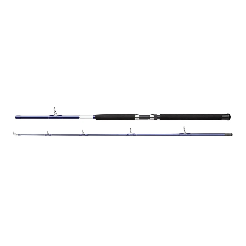 Shakespeare SALT Boat Rod, Fishing Rod, Spinning Rods, Boat Fishing, Saltwater Fishing Rod for Bass, Pollack, Cod, Conger, Mackerel, Unisex, White/Blue, 2.10m | 30-50g