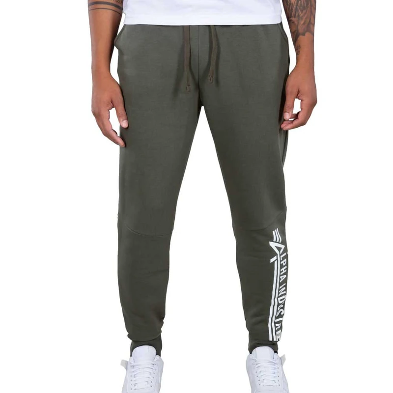 ALPHA INDUSTRIES Men's Jogger Pants, 142-dark Olive, 4XL