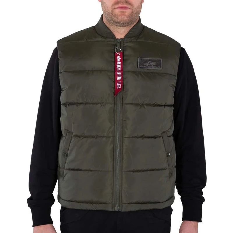 Alpha Industries Puffer LW Vest for men Dark Olive
