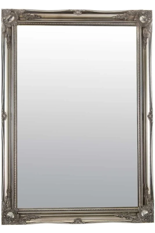 Milton Manor Silver Over mantle Shabby Chic Wall Mirror 3ft6 x 2ft6 107cm x 76cm