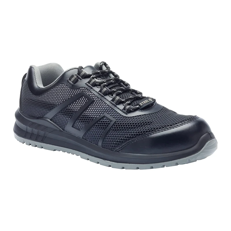Blackrock Wilson Safety Trainers, for Men and Women, Steel Toe Cap Trainers, Steel Midsole, Lightweight Work Boots, Safety Shoes, Black Work and Utility Footwear - Size 8 - Image 1