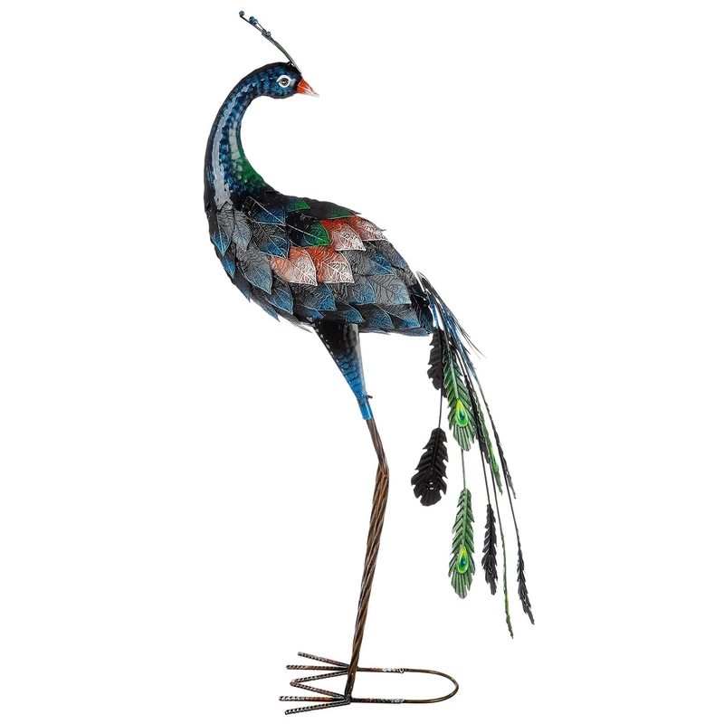 GILDE Decorative Figurine, Metal, Blue, Green, Höhe 78 cm