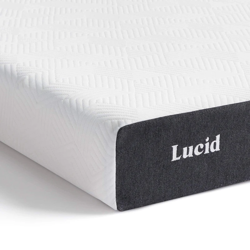 LUCID Memory Foam Mattress – Cooling Gel Infusion – 13 cm thin – Bamboo Charcoal Base – Breathable Cover – Firm – European Single Bed (90 x 200 cm)