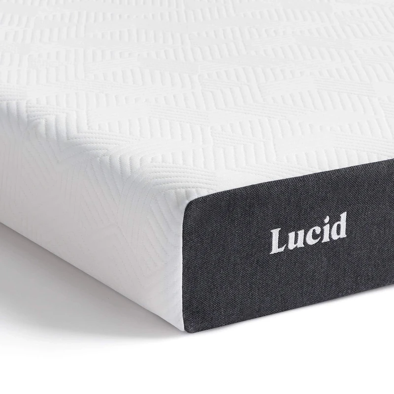 LUCID Memory Foam Mattress – Cooling Gel Infusion – 13 cm thin – Bamboo Charcoal Base – Breathable Cover – Firm – Double Bed (135 x 190 cm)