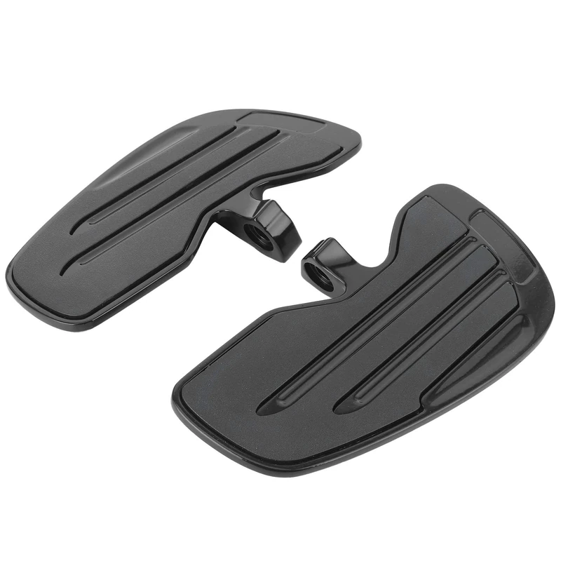 Qiilu Front Rider Floorboards, Aluminum Motorcycle Floorboards Floor Boards Foot Pegs Mount Bracket Fit for Indian Scout for Indian Scout Sixty for Indian Scout Bobber Black