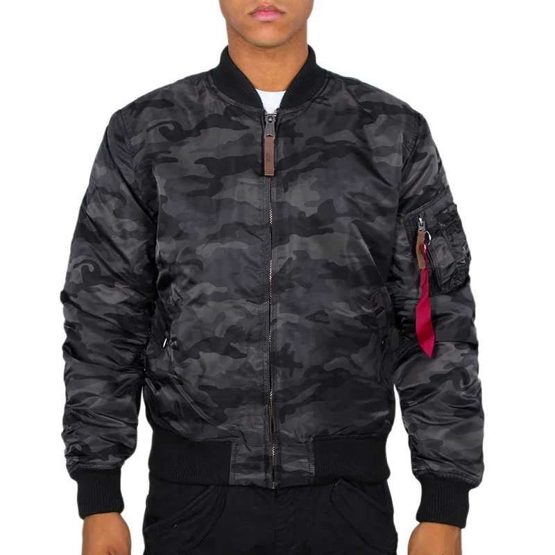 Alpha Industries MA-1 VF 59 Camo Bomber Jacket for Men Black