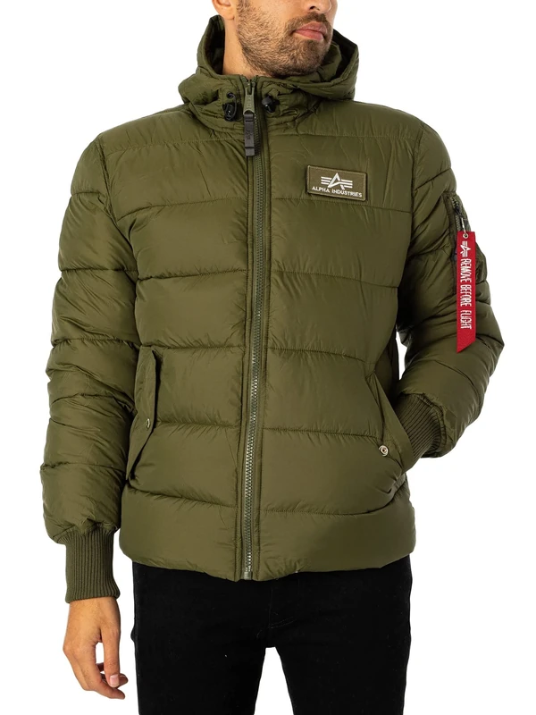 Alpha Industries Hooded FD Winter Jacket for Women Dark Green