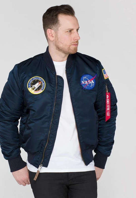 Alpha Industries MA-1 VF NASA Bomber Jacket for Men Rep.Blue